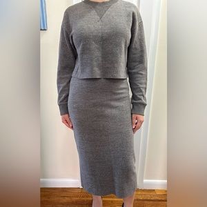 Zara Matching Cozy Skirt and Cropped Sweater